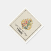 Harry Potter Hogwarts‑Wappen Erster Geburtstag Serviette (Ecke)