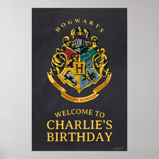 Harry Potter Hogwarts-Wappen Geburtstag Poster (Vorne)