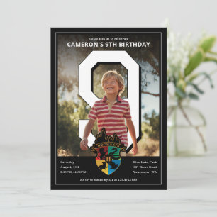 Harry Potter   Hogwarts Wappen PhotoPop Geburtstag Einladung