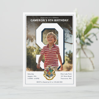 Harry Potter | Hogwarts Wappen PhotoPop Geburtstag Einladung