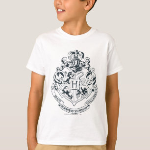 Harry Potter Hogwarts-Wappen - Schwarz und Weiß T-Shirt
