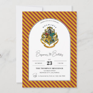 Harry Potter Hogwarts-Wappen-Torbogen Geburtstag  Einladung