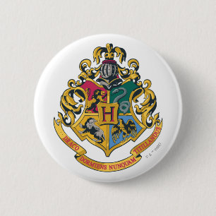 Harry Potter Hogwarts-Wappen - Vollfarbe Button