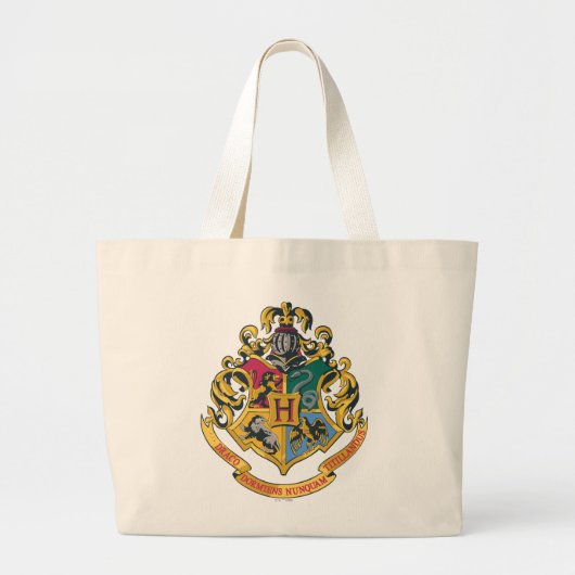 Harry Potter | Hogwarts-Wappen - Vollfarbe Jumbo Stoffbeutel (Vorne)