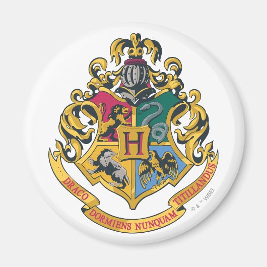 Harry Potter | Hogwarts-Wappen - Vollfarbe Magnet (Vorne)