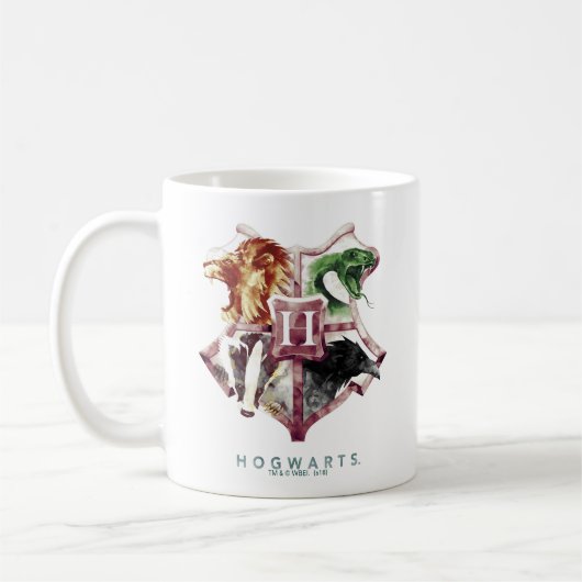 Harry Potter | HOGWARTS™ Wappen Wasserfarbe Kaffeetasse (Links)