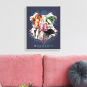 Harry Potter | HOGWARTS™ Wappen Wasserfarbe Leinwanddruck (Insitu (Wohnzimmer))