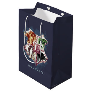 Harry Potter   HOGWARTS™ Wappen Wasserfarbe Mittlere Geschenktüte