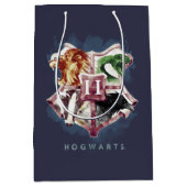 Harry Potter | HOGWARTS™ Wappen Wasserfarbe Mittlere Geschenktüte (Vorderseite)