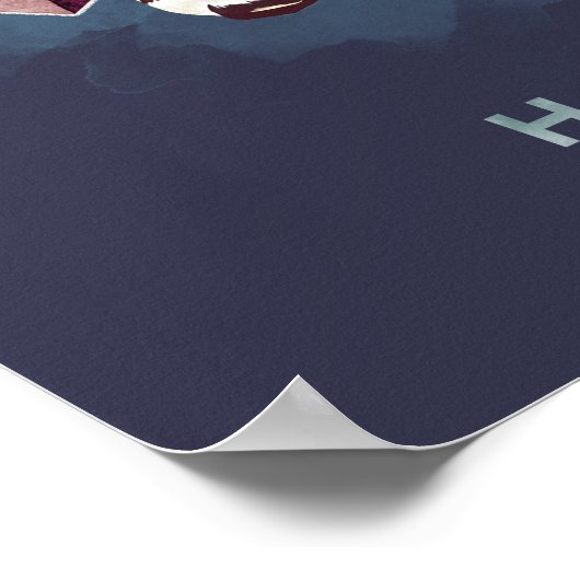 Harry Potter | HOGWARTS™ Wappen Wasserfarbe Poster (Ecke)