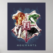 Harry Potter | HOGWARTS™ Wappen Wasserfarbe Poster (Vorne)