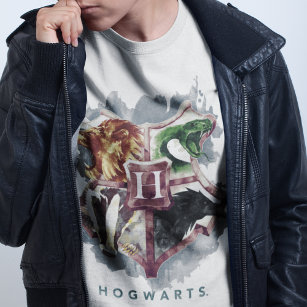 Harry Potter   HOGWARTS™ Wappen Wasserfarbe T-Shirt