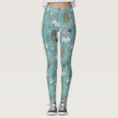 HARRY POTTER™ HOGWARTS™ Weihnachts-Cookie-Muster Leggings (Vorderseite)