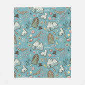 HARRY POTTER™ HOGWARTS™ Weihnachtskochtmuster Fleecedecke (Vorderseite)