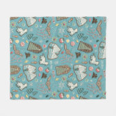 HARRY POTTER™ HOGWARTS™ Weihnachtskochtmuster Fleecedecke (Vorderseite (Horizontal))