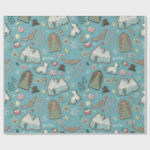 HARRY POTTER™ HOGWARTS™ Weihnachtskochtmuster Geschenkpapier (Flach)