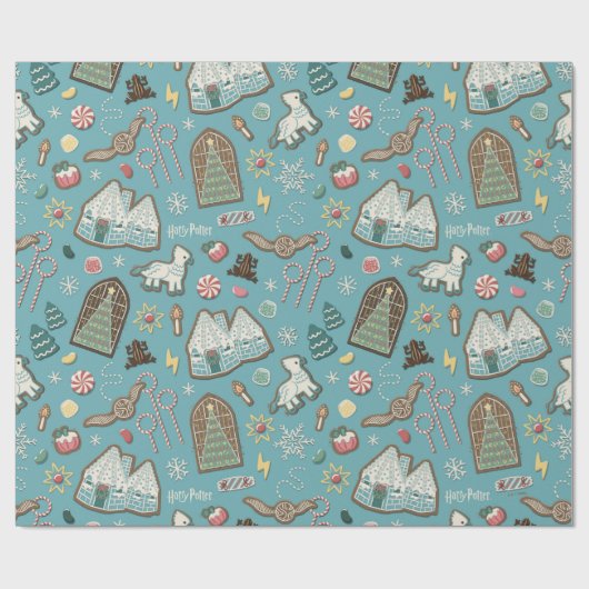 HARRY POTTER™ HOGWARTS™ Weihnachtskochtmuster Geschenkpapier (Flach)