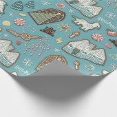 HARRY POTTER™ HOGWARTS™ Weihnachtskochtmuster Geschenkpapier (Ecke)