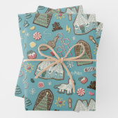 HARRY POTTER™ HOGWARTS™ Weihnachtskochtmuster Geschenkpapier Set (Beispiel)