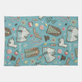 HARRY POTTER™ HOGWARTS™ Weihnachtskochtmuster Geschirrtuch (Horizontal)