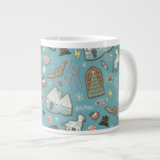 HARRY POTTER™ HOGWARTS™ Weihnachtskochtmuster Jumbo-Tasse (Vorderseite Rechts)