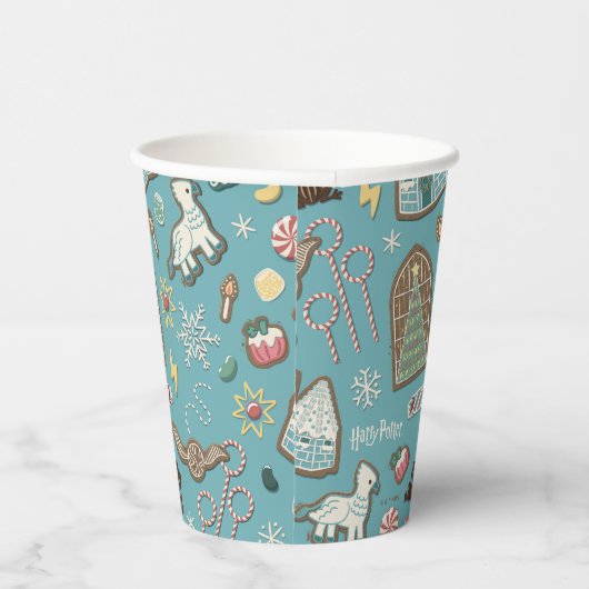 HARRY POTTER™ HOGWARTS™ Weihnachtskochtmuster Pappbecher (Rechts)