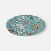 HARRY POTTER™ HOGWARTS™ Weihnachtskochtmuster Pappteller (Schrägansicht)