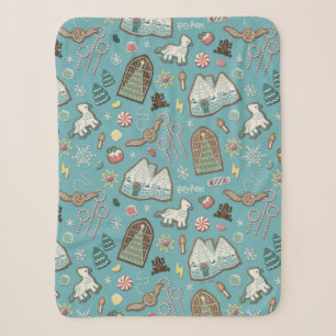 HARRY POTTER™ HOGWARTS™ Weihnachtskochtmuster Sherpadecke
