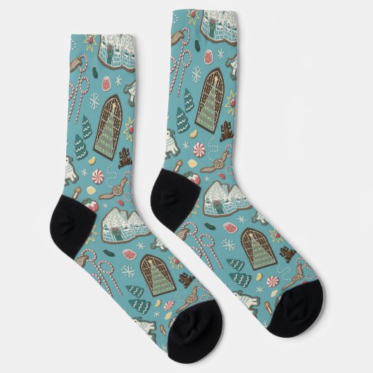 HARRY POTTER™ HOGWARTS™ Weihnachtskochtmuster Socken (Rechts)