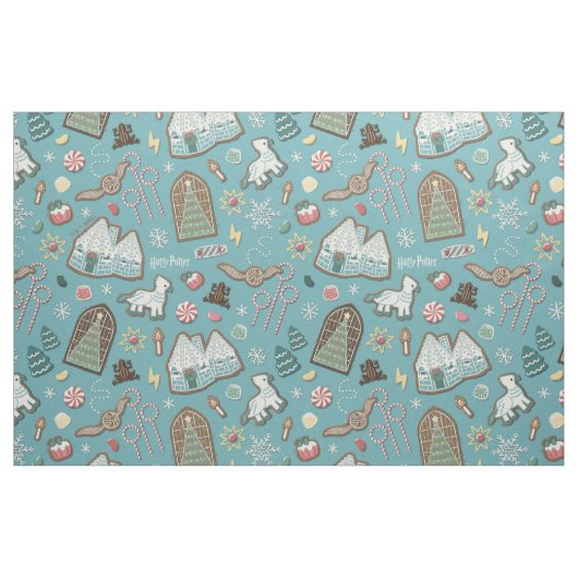 HARRY POTTER™ HOGWARTS™ Weihnachtskochtmuster Stoff (Fat Quarter (45,7 x 55,9 cm))