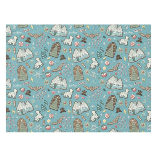 HARRY POTTER™ HOGWARTS™ Weihnachtskochtmuster Tischdecke (Vorderseite (Horizontal))