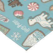 HARRY POTTER™ HOGWARTS™ Weihnachtskochtmuster Tischdecke (Schrägansicht)