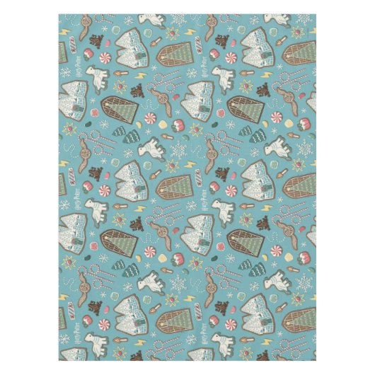 HARRY POTTER™ HOGWARTS™ Weihnachtskochtmuster Tischdecke (Vorderseite)