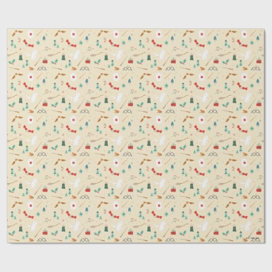 Harry Potter | Holiday Icon Muster Geschenkpapier (Flach)