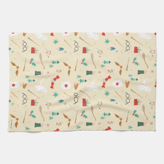 Harry Potter | Holiday Icon Muster Geschirrtuch (Horizontal)