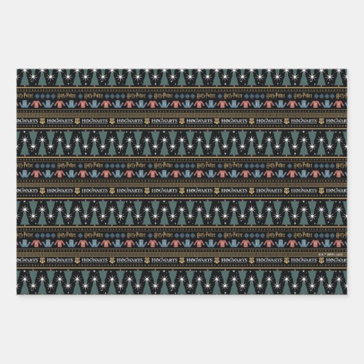 HARRY POTTER™ Holiday Sweater Muster Geschenkpapier Set (Vorderseite 2)