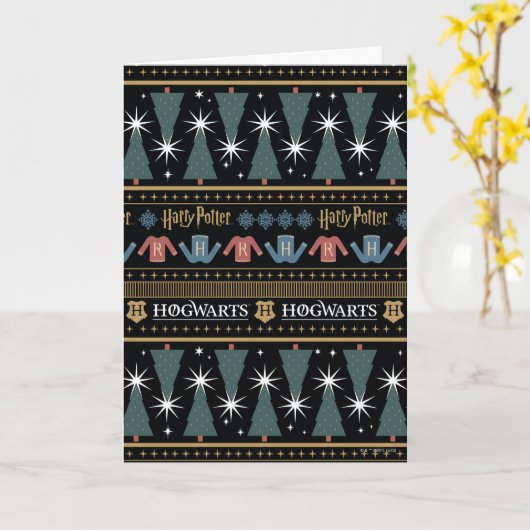 HARRY POTTER™ Holiday Sweater Muster Karte (Gelbe Blume)