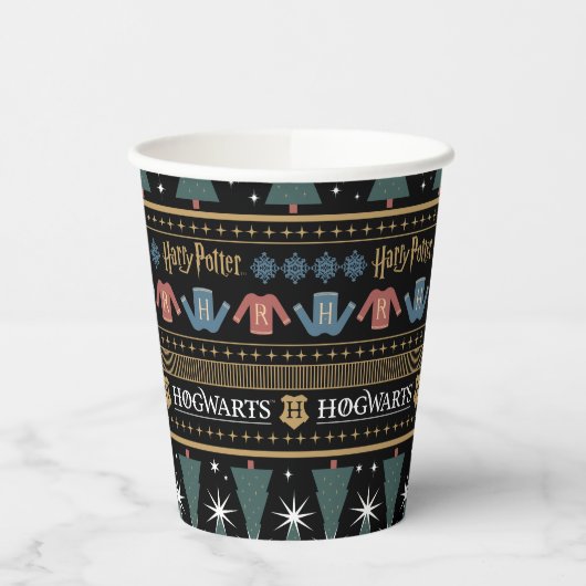 HARRY POTTER™ Holiday Sweater Muster Pappbecher (Links)