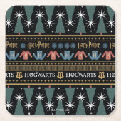 HARRY POTTER™ Holiday Sweater Muster Rechteckiger Pappuntersetzer (Vorderseite)