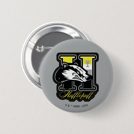 HARRY POTTER™ | HUFFLEPUFF™ Athletisches Abzeichen Button (Vorne & Hinten)