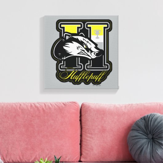 HARRY POTTER™ | HUFFLEPUFF™ Athletisches Abzeichen Leinwanddruck (Insitu (Wohnzimmer))