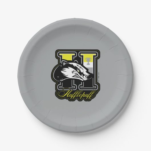 HARRY POTTER™ | HUFFLEPUFF™ Athletisches Abzeichen Pappteller (Vorderseite)