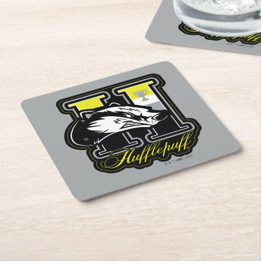 HARRY POTTER™ | HUFFLEPUFF™ Athletisches Abzeichen Rechteckiger Pappuntersetzer (angewinkelt)