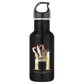 Harry Potter | HUFFLEPUFF™ Badger Edelstahlflasche (Vorderseite)