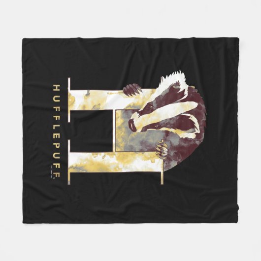 Harry Potter | HUFFLEPUFF™ Badger Fleecedecke (Vorderseite (Horizontal))