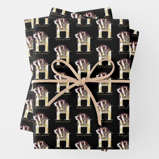 Harry Potter | HUFFLEPUFF™ Badger Geschenkpapier Set (Beispiel)