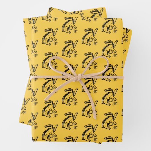 Harry Potter | Hufflepuff Badger Icon Geschenkpapier Set (Beispiel)