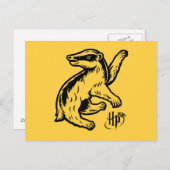Harry Potter | Hufflepuff Badger Icon Postkarte (Vorne/Hinten)