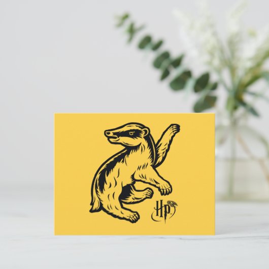 Harry Potter | Hufflepuff Badger Icon Postkarte (Stehend Vorderseite)