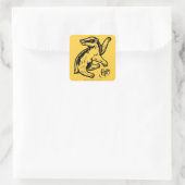 Harry Potter | Hufflepuff Badger Icon Quadratischer Aufkleber (Tasche)